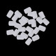 9mm x 6.5mm Silicone Cord Stoppers (Pack of 100) - Black & White